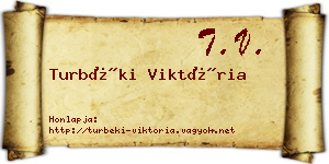 Turbéki Viktória névjegykártya